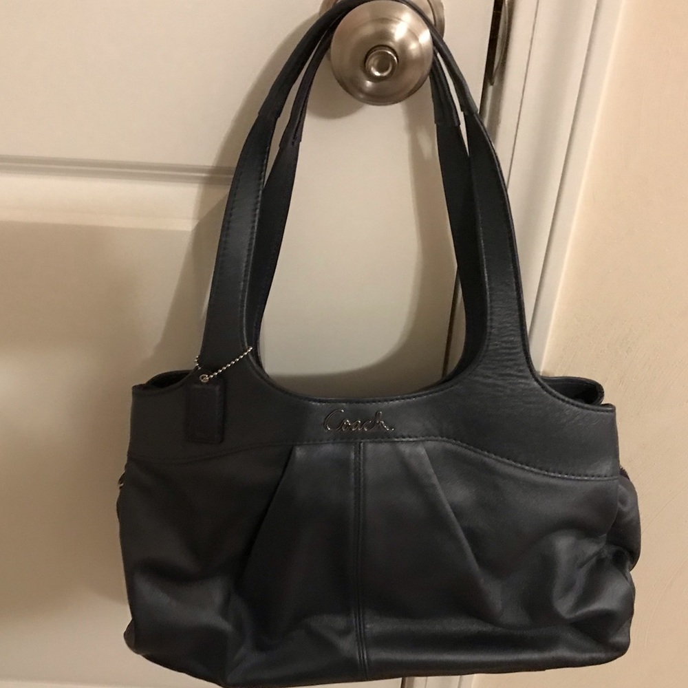Coach purse - grayish blue